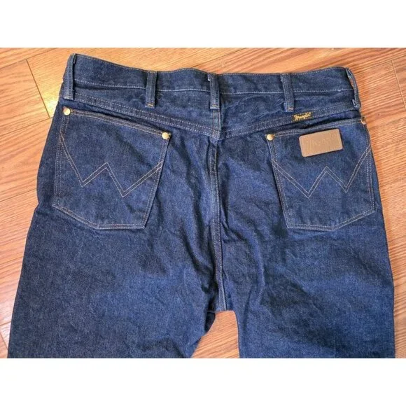 Wrangler Jeans Mens (38x30) 36x30 Dark Wash High Rise Cowboy Cut Rodeo Western - Picture 9 of 10